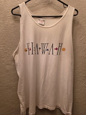 Vintage 1993  Kiawah Island Oneita Tank Top XL Made USA Nautical Beach Tee